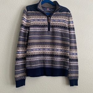 Vineyard Vines Boys 1/4 zipper sweater size Small 8/10 EUC